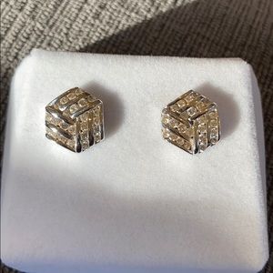 Channel Set Knot Diamonique Earrings